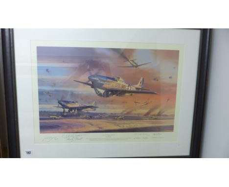 The Battle for New Years Day - print by Nicholas Trudgian 129/352 with signatures and COA, 68 x 88cm, good condition small kn
