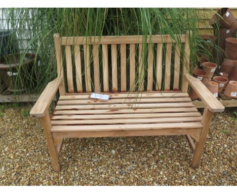 A Bramblecrest teak bench - Width 120cm 