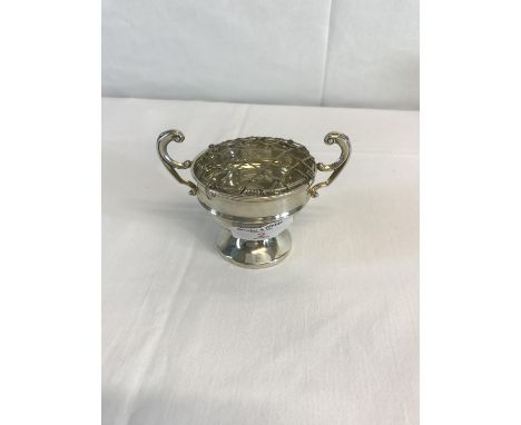 Chester silver 2 handles pot pourri dish by S Blanckensee & Son Ltd, Dated 1937 