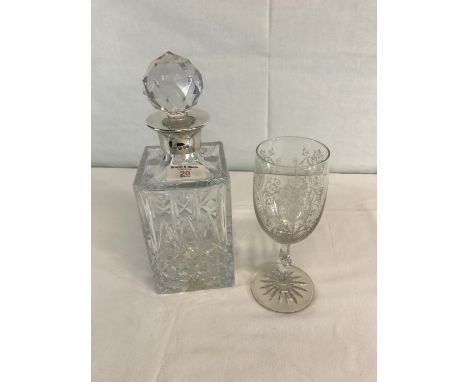 London silver Gerrard & Co Ltd decanter, dated 1989