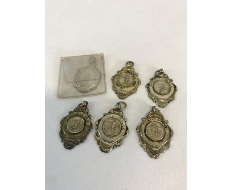 6 Various silver hall marked golf medals 