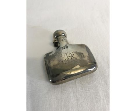 Sheffield silver hip flask by G & J W Hawksley 