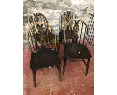 4 Ercol spindle back chairs