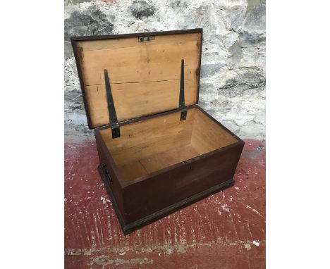 A small pine stained trunk 