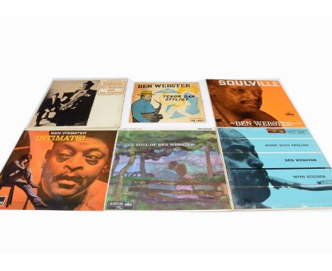 Ben Webster LPs, fifteen albums comprising Tenor Sax Stylings (10"), Sophisticated Lady, Music With Feeling, The Soul Of Ben 