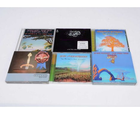 Yes / Solo CDs, approximately fifty CDs by Yes and Solo members with titles including In the Present, Time and a Word, The La