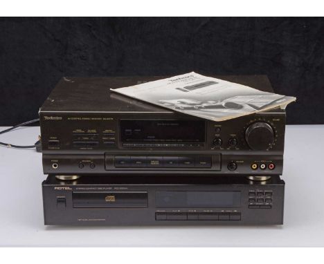 Rotel / Denon / Technics / Aiwa Units, a Rotel RCD 930AX CD Player, an Aiwa Cassette deck with manuals, a Technics Receiver S