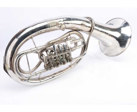 Chris Barber / Tuba, Tuba with Houst Voigt, Instru. Bau Meister, Markneukirchen engraved on bell, four rotary valves - This b