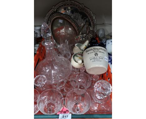 A Edinburgh crystal ships decanter, brandy balloons, other glassware, Radfords china etc Condition Report: Not available for 