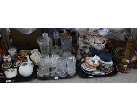 Assorted trinket boxes, glassware, dishes, wooden items etc Condition Report: Not available for this lot