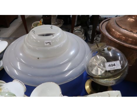 A President desk barometer and a retro ceiling light Condition Report: Available upon request