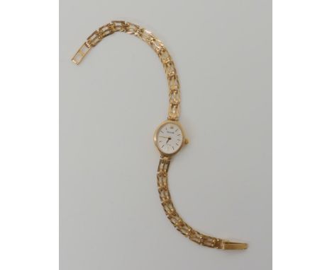 A 9ct gold ladies Accurist watch weight including mechanism 10.5gms Condition Report: Available upon request