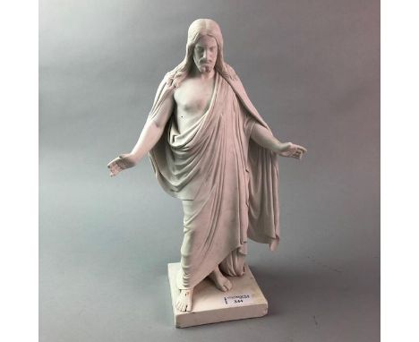 ROYAL COPENHAGEN FIGURE OF CHRIST, along with Staffordshire figure groups (6)