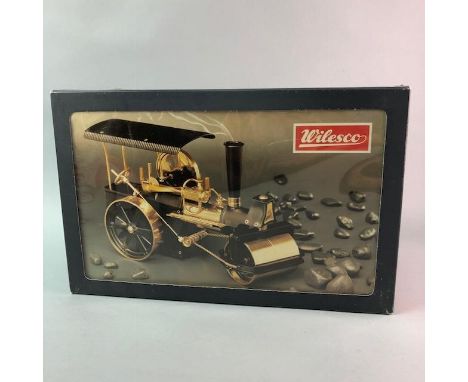 WILESCO STEAM ROLLER TRACTION ENGINE, along with a Radio controlled sport racer, a Snap Tite model kit and an Italeri contain