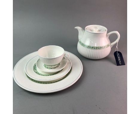 WEDGWOOD 'INSIGNIA' DINNER SERVICE, comprising a tea pot, twelve coffee cups, nine tea cups, two sets of salt and pepper shak