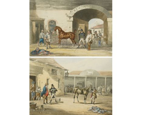 John Harris (British 1811-1865) after Robert Richard Scanlan (British 1801-1876): 'Horse Dealing no.1 & no.2', pair of 19th c