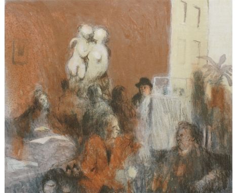 Bernard Dunstan RA (British 1920-2017): 'The Friends Room - Royal Academy of Arts', lithograph in colours signed titled and n