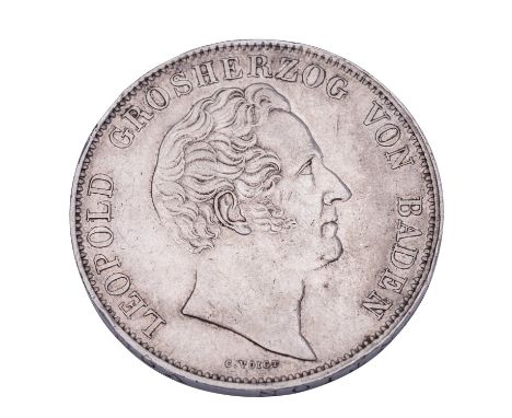 Altdeutschland / Baden, Leopold I. Doppeltaler (3 1/2 Gulden) 1844 'Seinem Vater Carl Friedrich dem gesegneten MDCCCXXXXIV, c