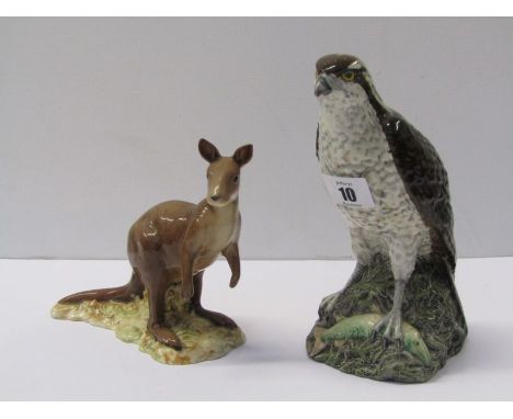 BESWICK, figure of Kangeroo, Model no. 1160 and Beneagles Osprey decanter 