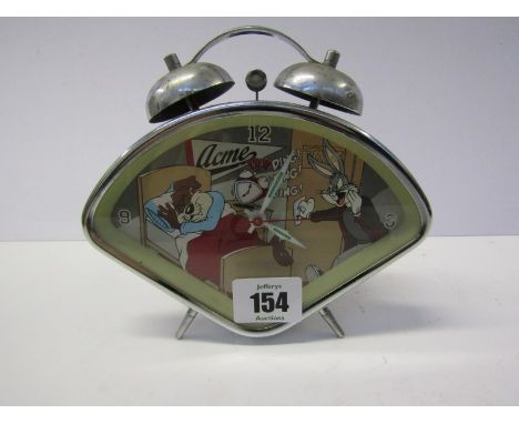 NOVELTY ALARM CLOCK, Warners Acme Bugs Bunny alarm clock, 5" height 