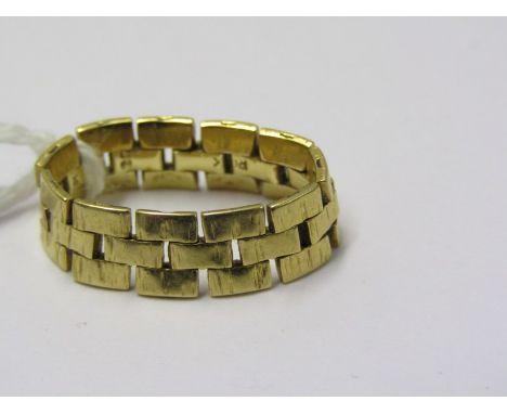 18ct YELLOW GOLD FLEXIBLE LINK RING, approx 4.5 grams, size J 