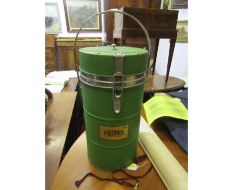 THERMOS VINTAGE METAL CASED FOOD WARMING UNIT, 15" height 