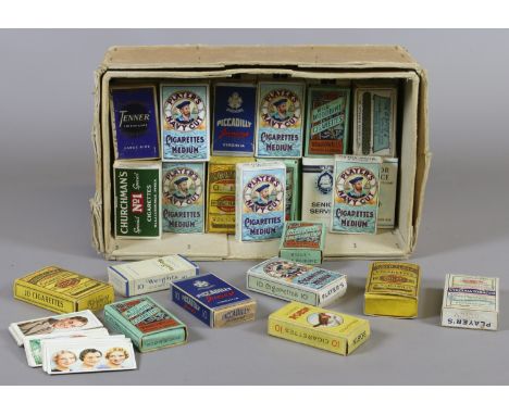 A box of cigarette cards mostly full sets in original vintage cigarette boxes including John Player & Sons, Wills etc.