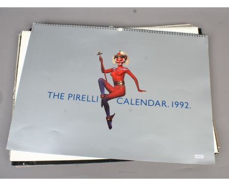Nine vintage Pinelli calendars 1980s and 90s. Includes VAT on hammer.
