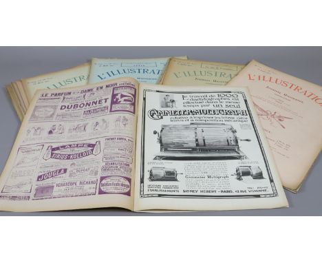A quantity of vintage French magazines L'Illustration.