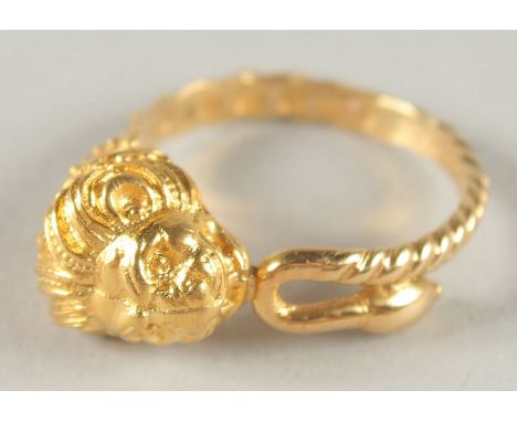 A GOOD LALAOUNIS LION RING.