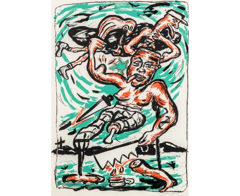 Fred BERVOETS (1942) 'Untitled' a lithograph.&nbsp;Signed lower right.&nbsp;Dimensions: (W:50 x H:71 cm)