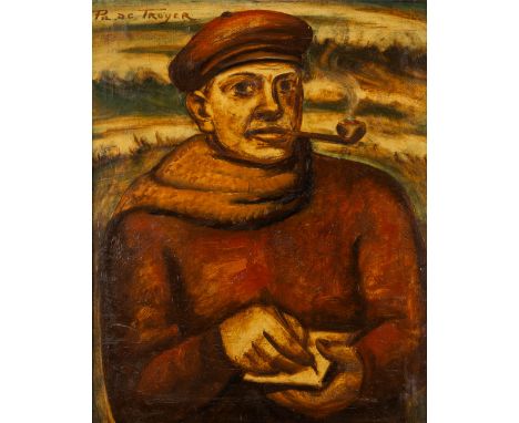 Prosper DE TROYER (1880-1961) 'Self Portrait' oil on canvas.&nbsp;Signed upper left.&nbsp;Provenance:&nbsp;- Belgian Private 