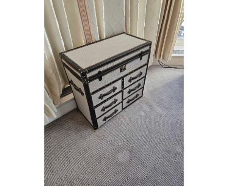 Large Linen Trunk With Drawers Inspired By A Vintage Trunk This Piece Is Eclectic In Style And Would Be Well Suited To A Quir