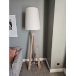 Pavillion PR Home Tri Floor Lamp The Tri Is A Large Floor Lamp Available In Natural Meh Wood The
