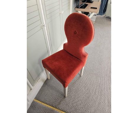 A Pair Of Chairs A Take On The Classic Spoonback Chair Features  A Hardwood Frame Upholstered In A Contract Wine Red Fabric T