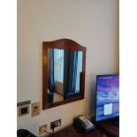 Mahogany Accent Mirror A Simple Shaped Frame With Dome Top Feature 60 x 80cm (Loc: Room 133)