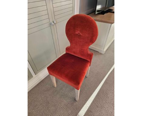 A Pair Of Chairs A Take On The Classic Spoonback Chair Features  A Hardwood Frame Upholstered In A Contract Wine Red Fabric T