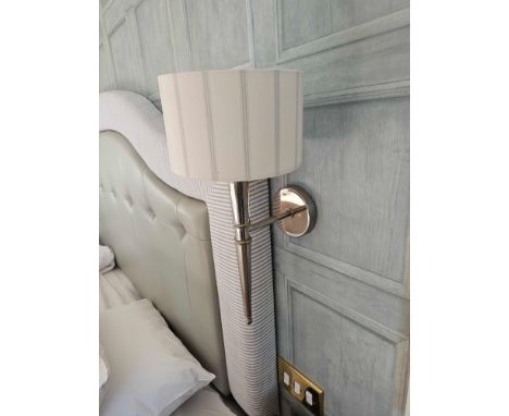 A Pair Of Heathfield &amp; Co Henley Nickel Wall Light With Shade  (Loc: Room 135)