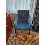 Armchair The Beautiful Teal Velvet Upholstery Is Exceptionally Soft And Luxurious, Providing A