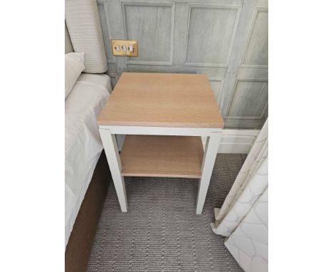 3 x Side Tables A Stylish And Modern Gardenia White Painted Side Table With Undershelf, The Top And Shelf In A Limed Wash Oak