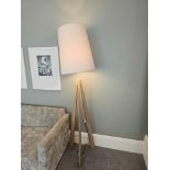 Pavillion PR Home Tri Floor Lamp The Tri Is A Large Floor Lamp Available In Natural Meh Wood The