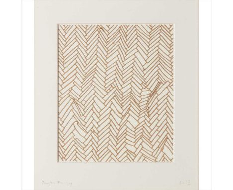 § RACHEL WHITEREAD (BRITISH B.1963) HERRINGBONE FLOOR - 2001Laser-cut relief, 331/450, signed with initials, titled and numbe