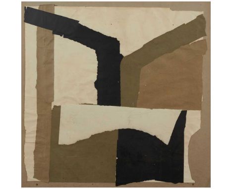 § FRANCIS DAVISON (BRITISH 1919-1984) UNTITLEDMixed media collage (Dimensions: 69.5cm x 70cm (27.25in x 27.5in))Biography: Fr