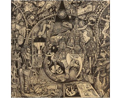 § ALASDAIR GRAY (SCOTTISH 1934-2019) THE FAUST LEGENDLithograph (Dimensions: 58cm x 58cm (22.75in x 22.75in))Literature: Illu