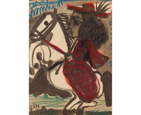§ PABLO PICASSO (SPANISH 1881-1973) TOROS Y TOREROS 40Lithograph, 1961, dated in plate, unframed (Dimensions: 37cm x 26.5cm (