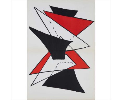 ALEXANDER CALDER (AMERICAN 1898-1976) BLACK AND REDLithograph, 1963, from the special edition of Derrière le Miroir, dedicate