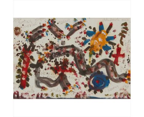 § ALAN DAVIE C.B.E. R.A. H.R.S.A. (BRITISH 1920-2014) UNTITLED OG.3957 - 2012Signed and dated, mixed media (Dimensions: 18cm 