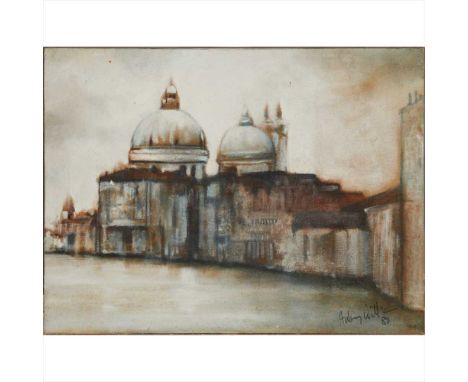 AUBREY WILLIAMS (GUYANESE 1926-1990) THE CHURCH OF SANTA MARIA DELLA SALUTE, VENICESigned and dated '80, signed, inscribed an