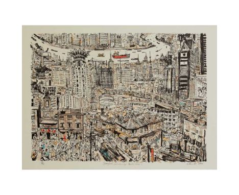 § CHRIS ORR M.B.E, R.A. (BRITISH B.1943) SHANGHAI SEEBACKASCOPE DOUBLE VISION 1Lithograph, 2006, signed, titled, numbered 29/