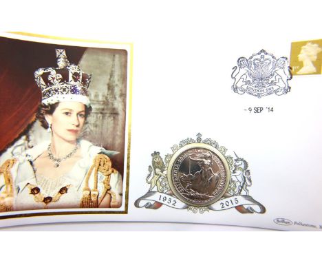 Jubilee Mint 2014 Britannia Silver coin cover, sealed and in slip case with COA. P&amp;P Group 1 (£14+VAT for the first lot a